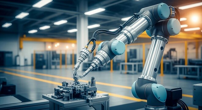Industrial Robotic Arm Precision Welding in Factory | Automated Manufacturing Process for Engineering and Technology Solutions