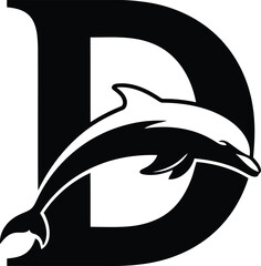 Obraz premium vector illustration of a dolphin