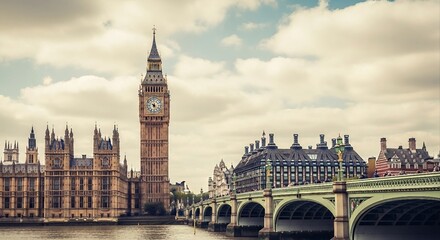 Fototapeta premium Big Ben and the Houses of Parliament | Iconic London Cityscape and British Landmark for Travel and Tourism Marketing