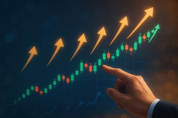 Market growth analysis business insights graph data office close-up