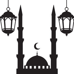 Islamic Mosque Vector Design for Ramadan and Eid"