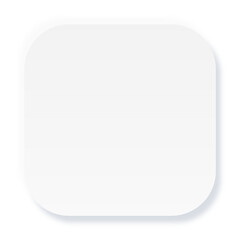 Neumorphic UI / UX Element Outward Square Shape