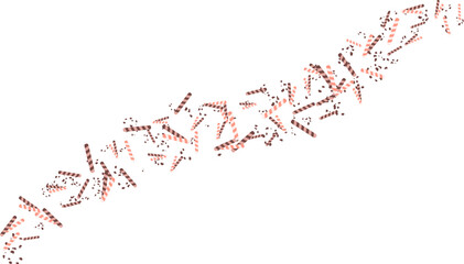 Crunchy chocolate and strawberry coated biscuit sticks flat design style. Celebration graphics snack branding