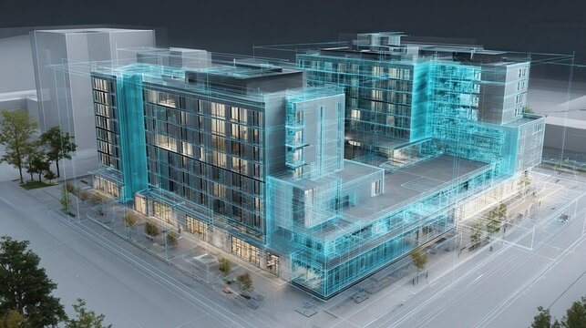 AIpowered construction innovations, smart design and automated project planning, building information modeling BIM, efficient construction workflows.