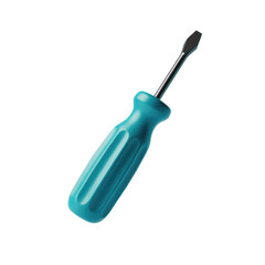 Fototapeta premium 3d rendered illustration of a blue screwdriver isolated on transparent background