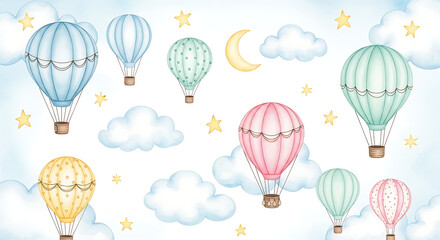 seamless pattern with balloons