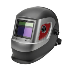 Fototapeta premium Modern auto darkening welding helmet isolated on transparent background