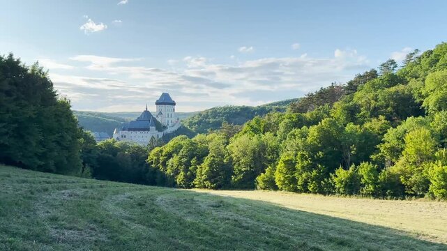 Czech Landmark Karl&scaron;tejn &ndash; Exterior and Surroundings in Motion