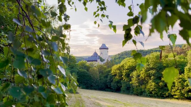 Czech Landmark Karl&scaron;tejn &ndash; Exterior and Surroundings in Motion