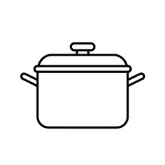 Cooking Pot Icon Vector Kitchen Utensil Illustration