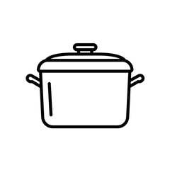 Cooking Pot Icon Vector Kitchen Utensil Illustration