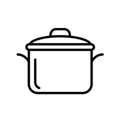Cooking Pot Icon Vector Kitchen Utensil Illustration