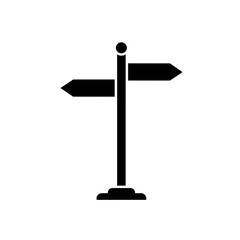 Direction Signpost Icon Vector Road Guide Symbol