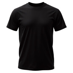 Black t-shirt isolated for mockup