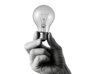 Hand holding a lightbulb