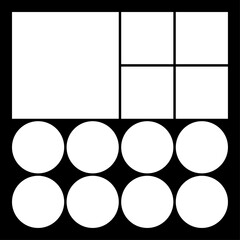 Large vector geometric grid mask with a transparent background