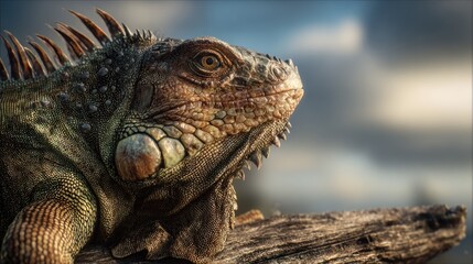 Obraz premium Close-up iguana portrait