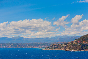 Panoramic view of the French Riviera, France