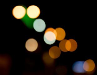 Colorful christmas bokeh lights background