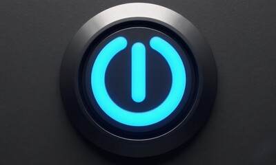 blue power button