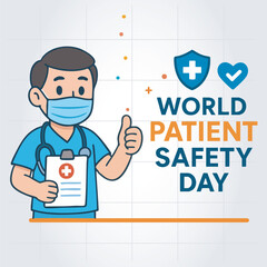 World Patient Safety Day Banner or Cover Vector template