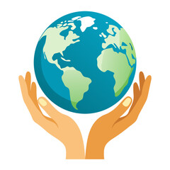 Protect Our Earth Concept with Gentle Hands Holding the Globe, Showing Care for the Planet, Environmentally Friendly Choices, and Sustainable Future, Ideal for Eco Campaigns