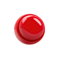 Glossy red sphere with highlights, isolated on black background