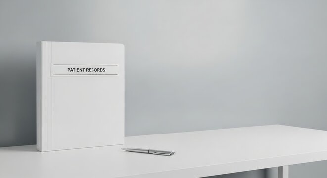 A white electronic device with a control panel and indicator lights sits on a white table against a gray wall, symbolizing modern technology