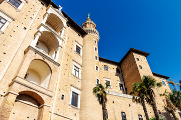 Exterior of the Palazzo Ducale (Ducal Palace) in Urbino, Marche, Italy, Europe