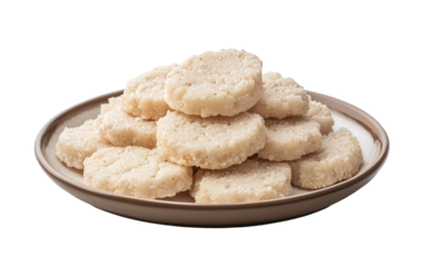 Traditional Nepali Sel Roti on a Plate Isolated On Transparent Background.