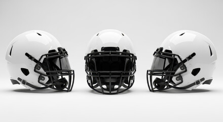 White Football Helmets