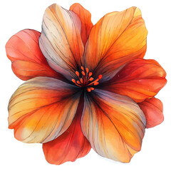 Colorful Petals, watercolor illustration vector, isolated on a white background.