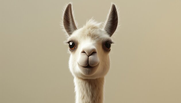 Adorable Llama With Llamaste Script. Unique Hand-Drawn Design Of Llama With Decorative Lettering. Quirky And Lovable Llama Illustration.