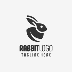 Jumping Rabbit Modern Logo Concept