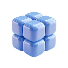 Obraz premium 3D light blue cubes arranged in a compact, symmetrical design