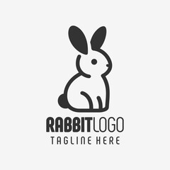 Strong Rabbit Minimalist Logo Design