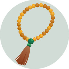  Islamic Prayer Tasbih Beads Vector