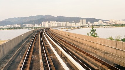 Busan Metropolitan City, Republic of South Korea. May 7, 2025. Subway trains railroad