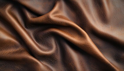 Textured Collage Of Brown Leather Cloth: A Versatile Background Or Element For Design Projects And Cartography Mapping Purposes.