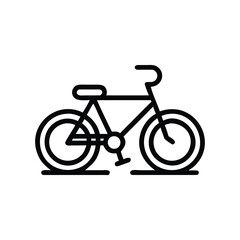 Obraz premium Bicycle Minimalist Icon Simple Black Line Bike