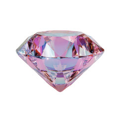 Topaz Gemstone Shining Light Pink Isolated