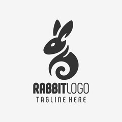 Fototapeta premium Elegant Rabbit Artistic Logo Design