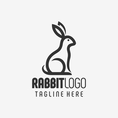 Fototapeta premium Abstract Rabbit Shape Logo Design