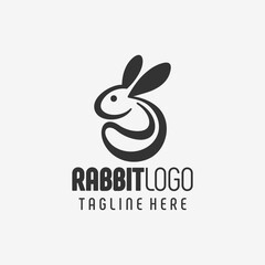 Fototapeta premium Vintage Rabbit Artwork Logo Design