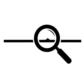 Perfectionism Psychology Icon with Magnifying Glass on a Minor Flaw

