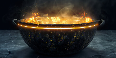 Mystical Flaming Cauldron