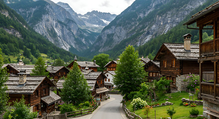 Alpine Village Charm: A Timeless Mountain Hamlet
