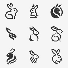 Obraz premium Inspiring Rabbit Force Logo Design