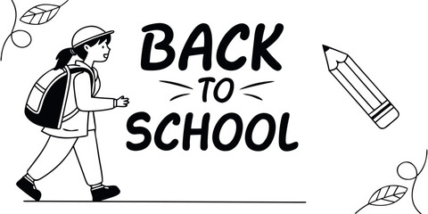 Excited student with backpack heads back to school ready for learning and enjoying a special 50% off sale event promotion