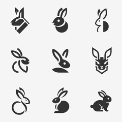 Obraz premium Playful Rabbit Motion Logo Design